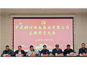 关于召开中共郴州湘南麻业有限公司支部委员会  换届选举大会的通知