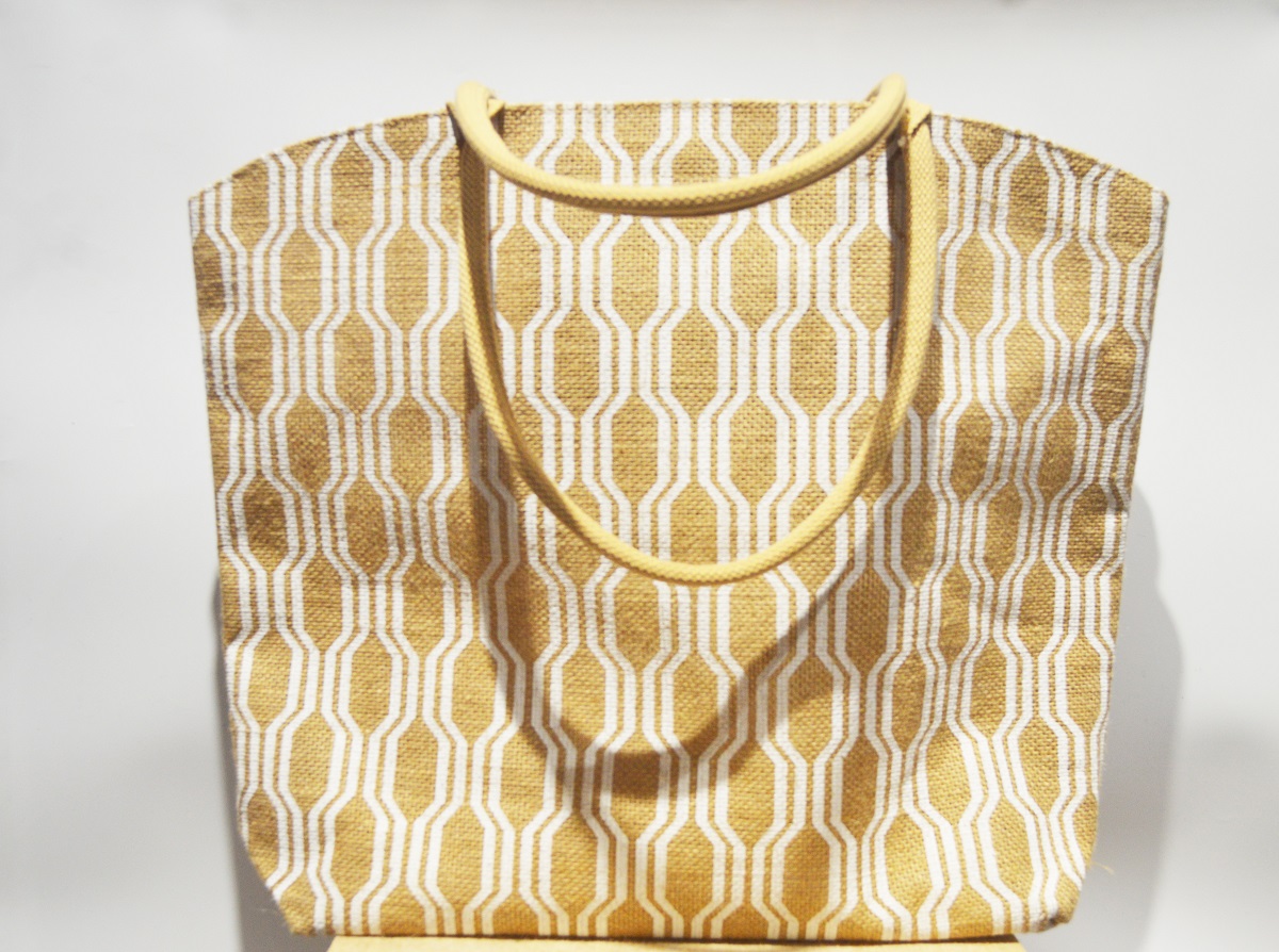 Striped handbag